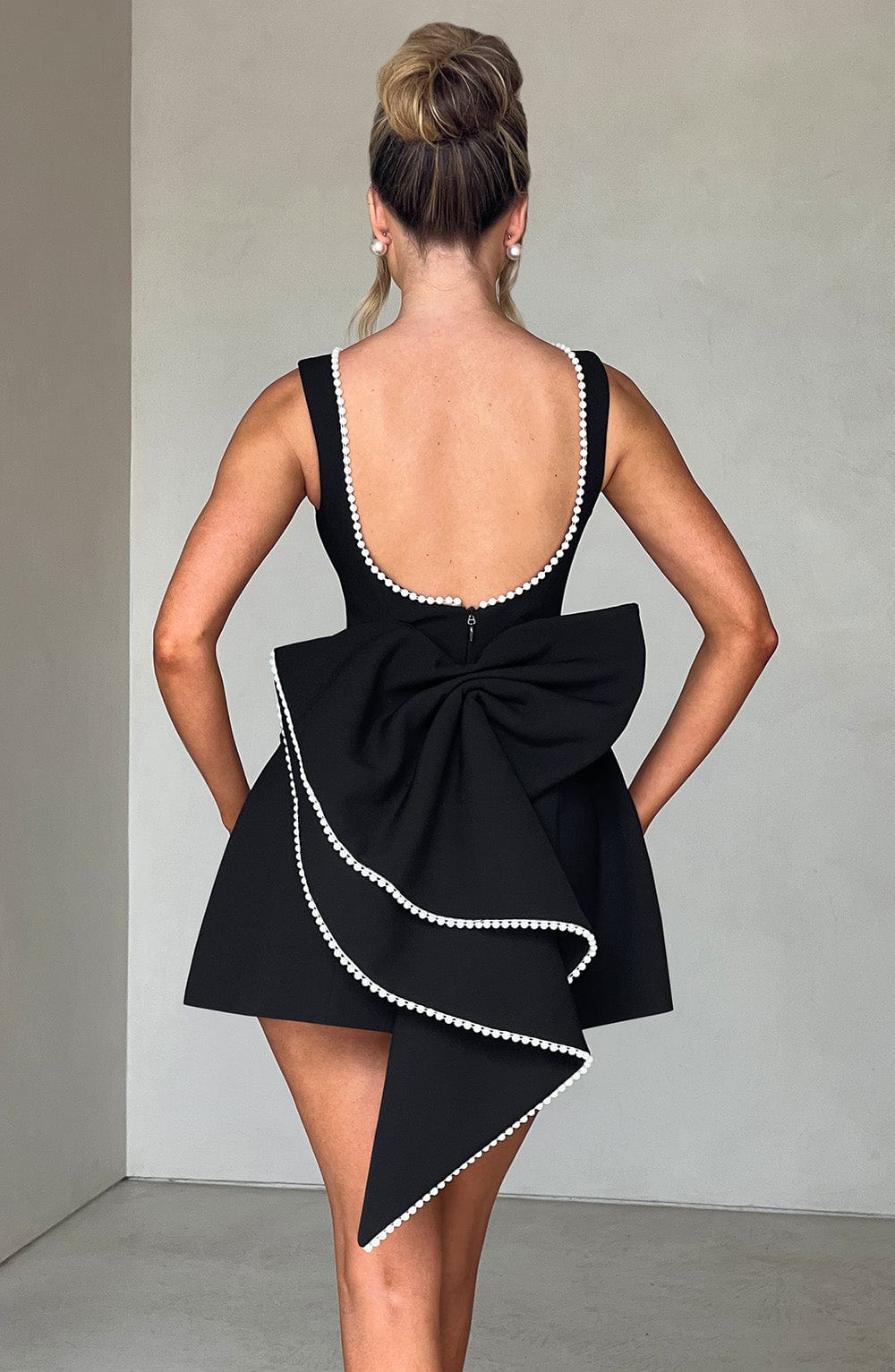 Damen Mini Kleid Strukturiert Hochzeitsgast
