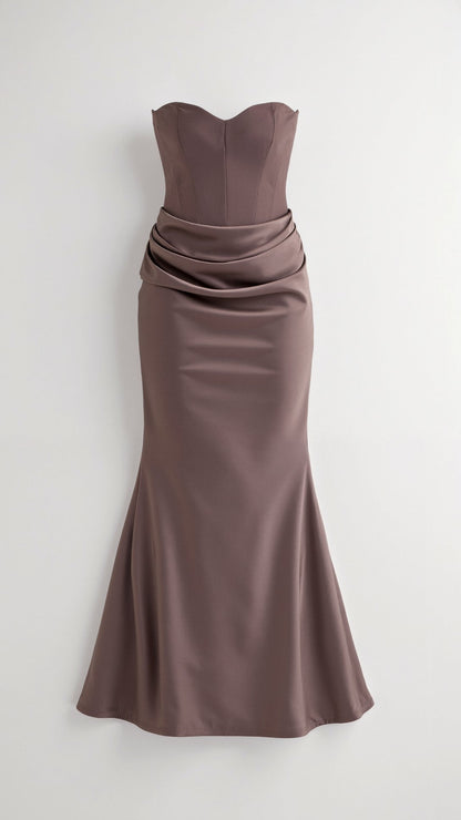 Damen Säulenmaxikleid Hochzeitsgästekleid Lang