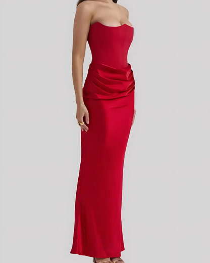 Damen Maxikleid Drapiert Hochzeitsgäste