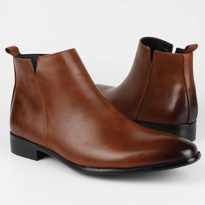 Herren Stiefel Glatte Schaftform Elastischer Seiteneinsatz