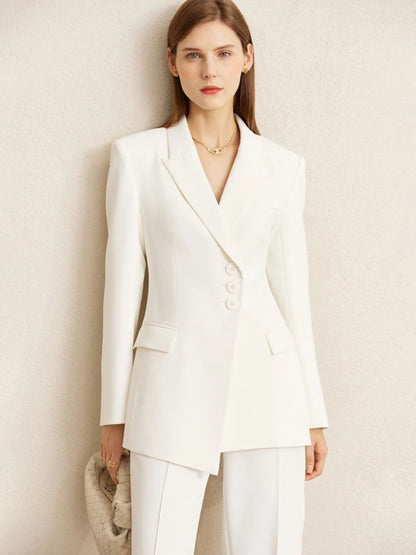 Damen Blazer-Hosen-Set High-Waist schmal Slim-Fit - Norvielle