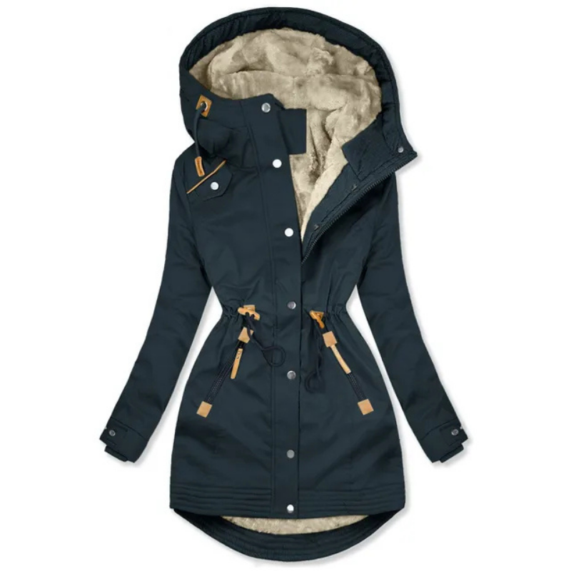 Damen Winterparka Mit Kapuze Gefüttert