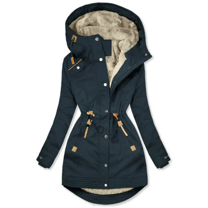 Damen Winterparka Mit Kapuze Gefüttert