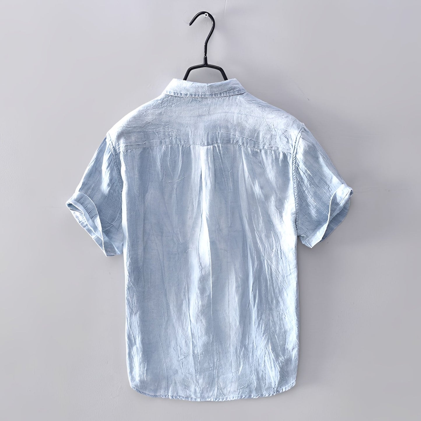 Kellvin Herren Sommerhemd Vintage-Style Baumwolle Weiß