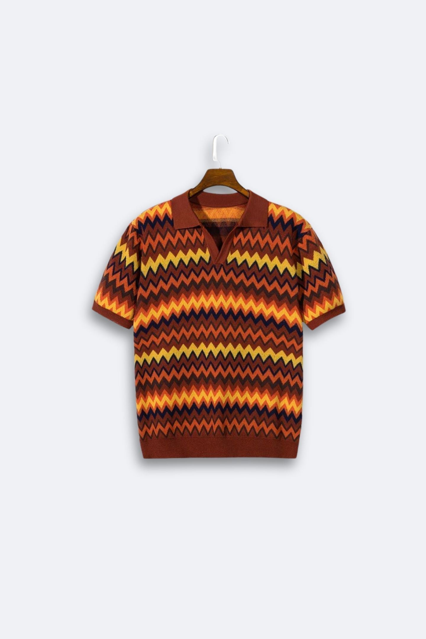 Retro Pullover Zickzackmuster - Norvielle