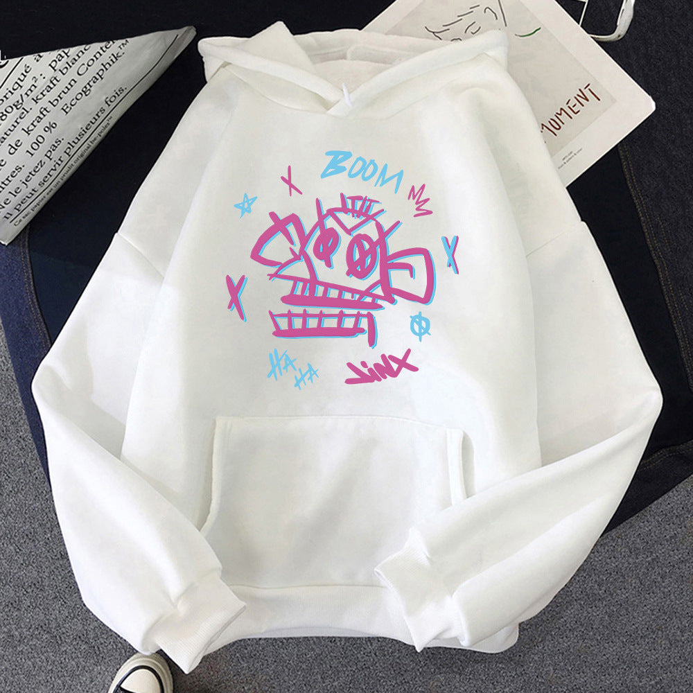 Norvielle Herren Hoodie Harajuku Stil Jinx Ekko