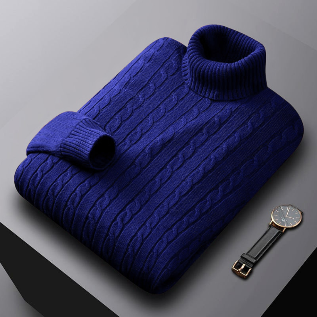 Herren Kaschmir-Pullover Rollkragen Eleganz