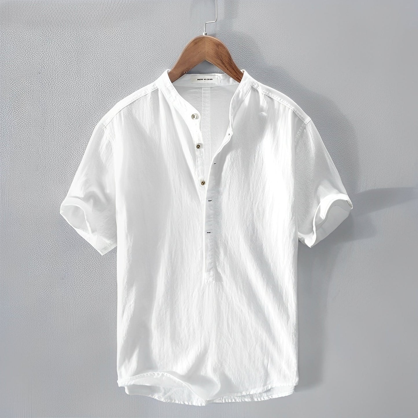 Herren Leinenhemd Leicht Sommerlich Beige - Norvielle