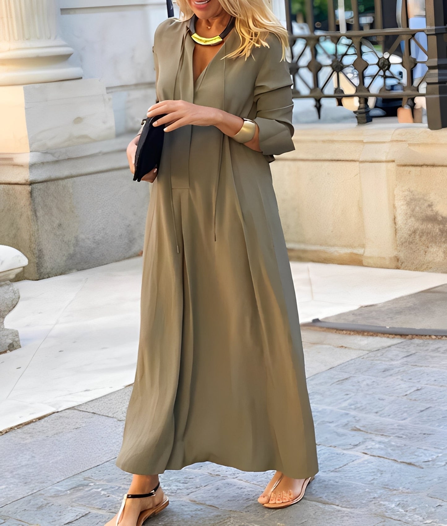 Damen Maxikleid Lässig locker sitzend