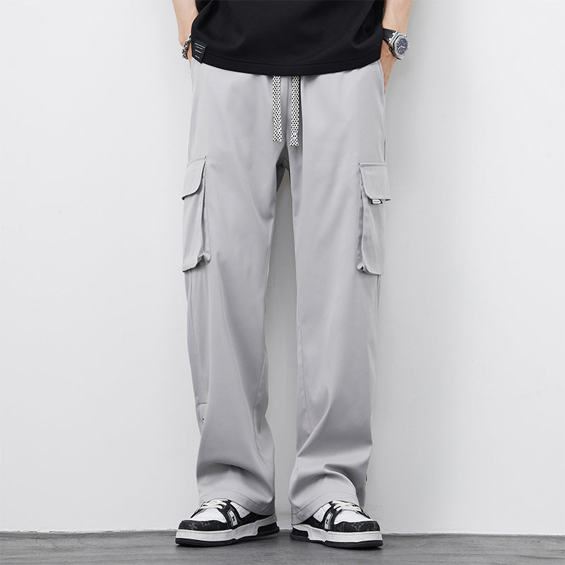 Herren Cargo-Jogginghose Gerade Geschnitten Bequem Schwarz - Norvielle
