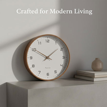 Holz Wanduhr Minimalistisch Lautlos