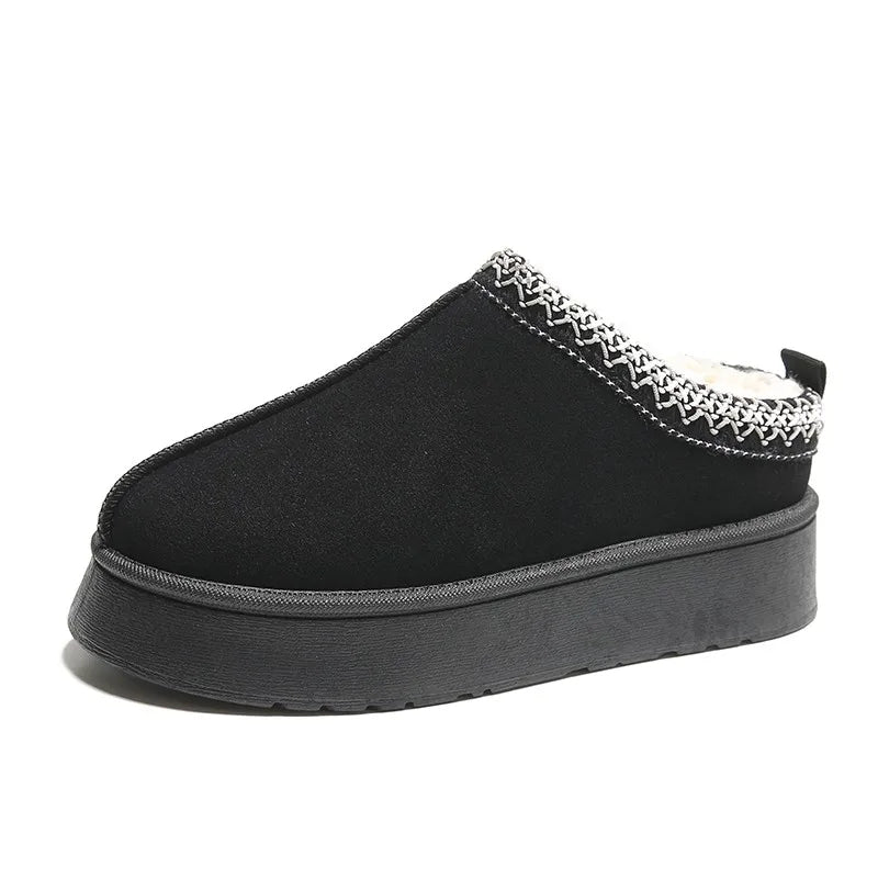 Bequeme Herren Loafers Warm Lederschuhe