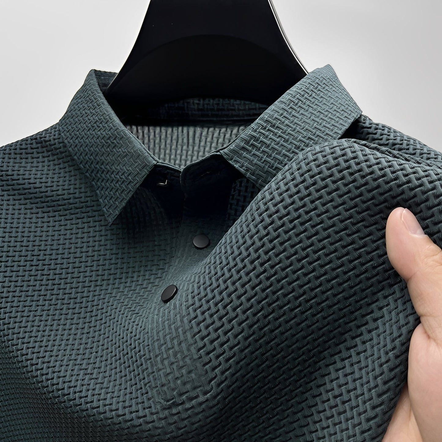 Herren Kurzarm Poloshirt Stilvoll Weiß
