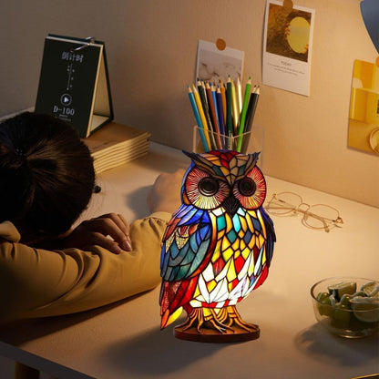 Handgefertigte Herzen-Lampe aus Glas mit warmem Licht Effekt