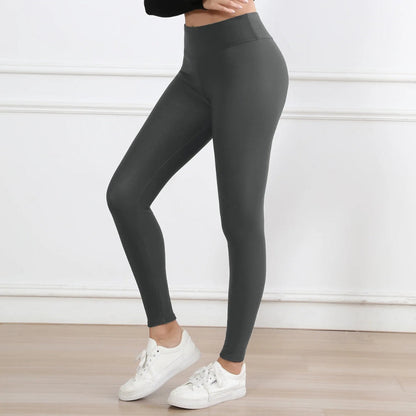 Damen Leggings Fleece Blickdicht Elastischer Bund
