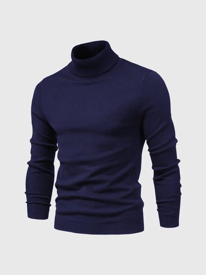 Herren Rollkragenpullover Baumwolle Elegantes Strickdesign