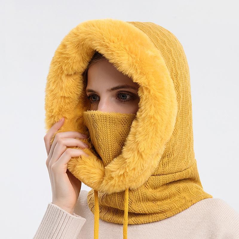 Kapuzenmütze Set Damen Warm Stilvoll