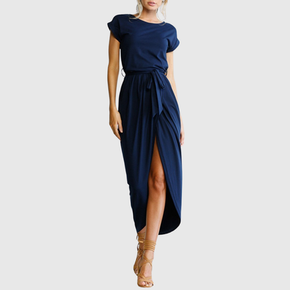 Cess Damen Midi-Kleid Lässig