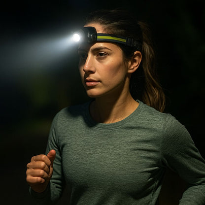 Stirnlampe 1000 Lumen mit rotem Lichtmodus