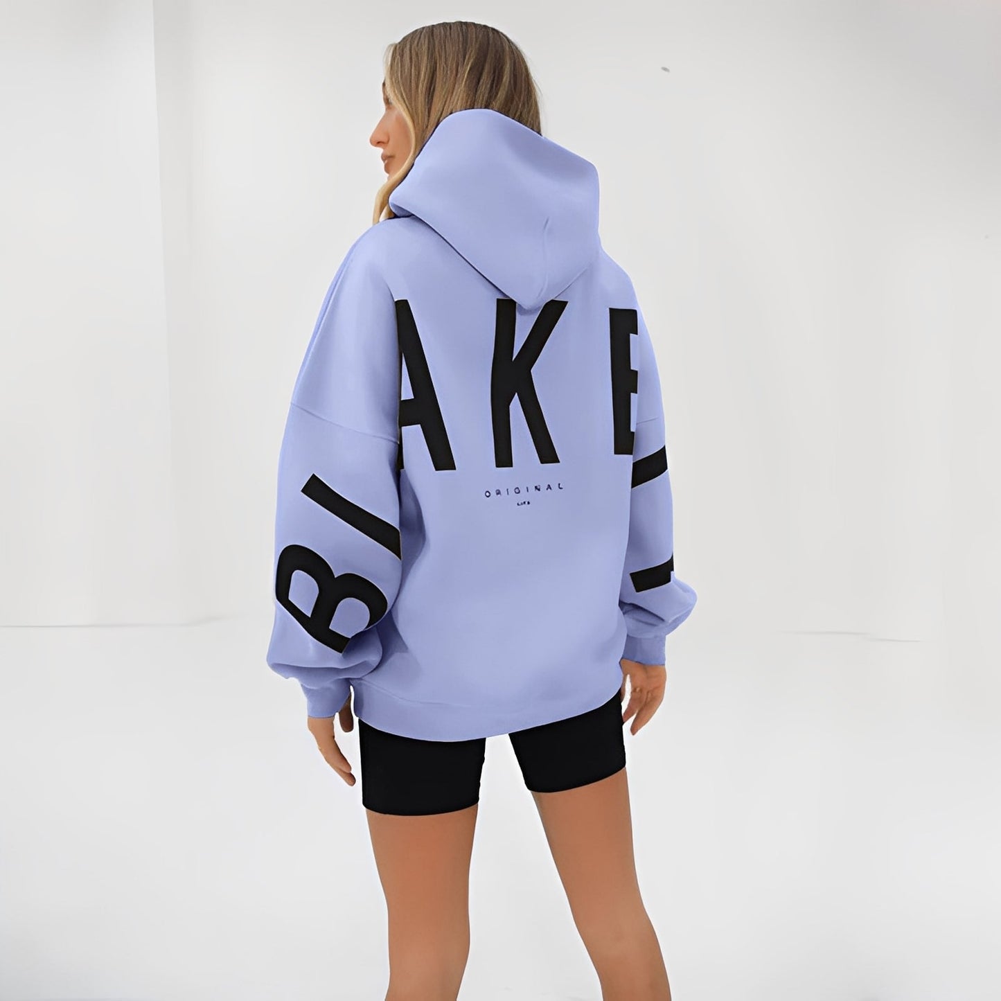 Damen Kapuzenpullover Dicker Print Pullover