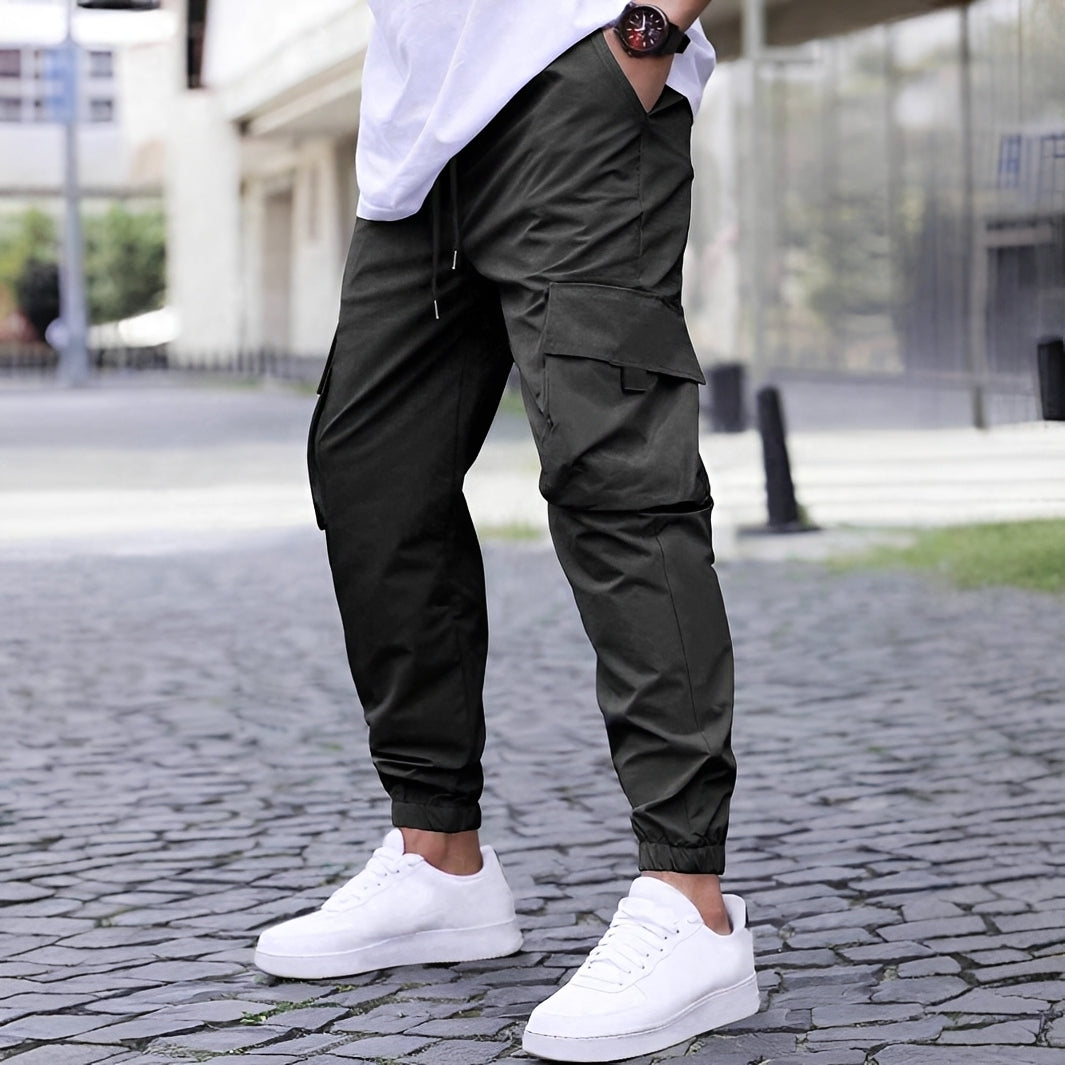 Ollie Herren Elastische Cargo-Jogginghose Bequem