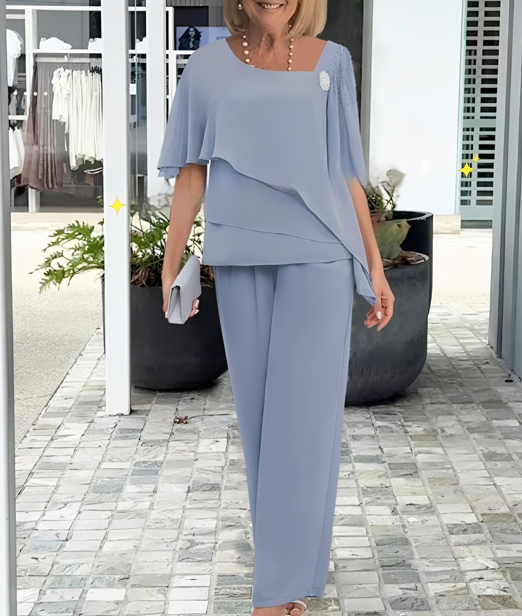 Damen Zweiteiler Set Elegantes Locker Geschnitten - Norvielle