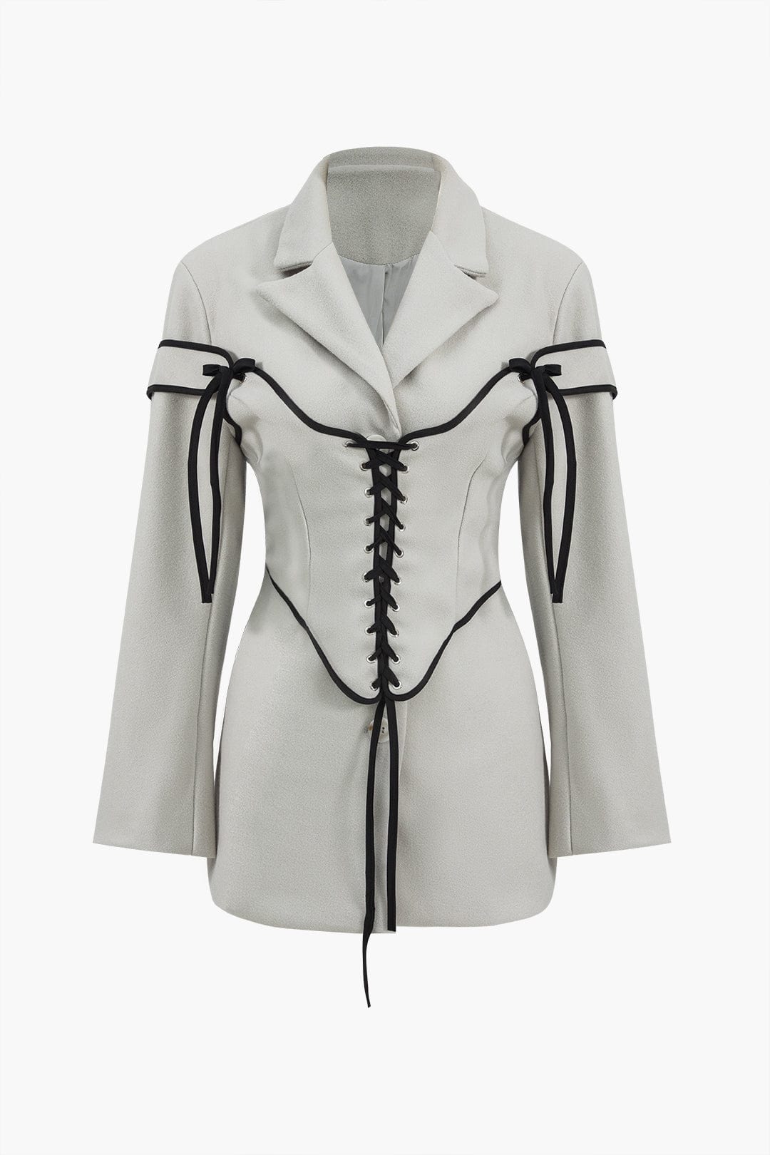 Damen Zweiteiler-Set Blazer Korsett-Schnürung