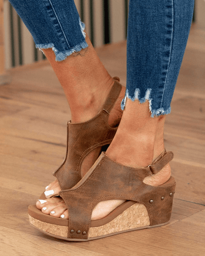 Damen Sandalen Stilvoll Leder