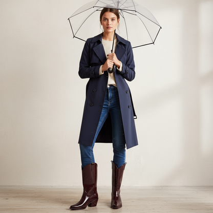 Velaya Damen Westernstiefel Glänzend Wasserdicht