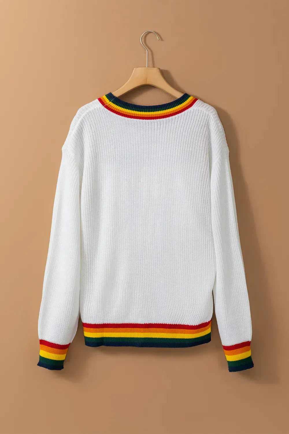 Weihnachtspullover Bunt Regenbogenfarben