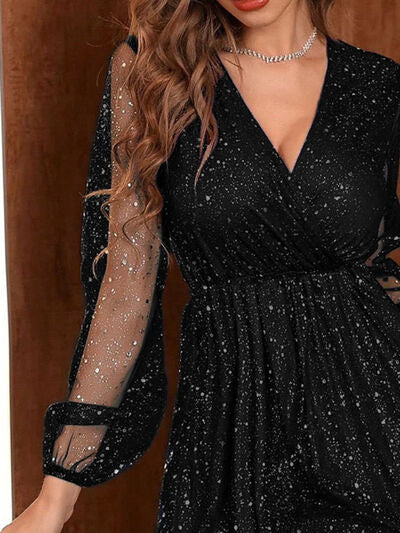 Damen Mini Kleid Ballonärmel - Norvielle