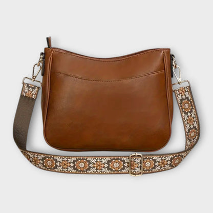 Damen Schultertasche Boho Stil Leder