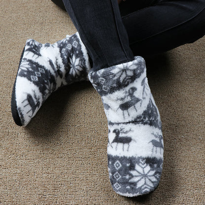 Weihnachtliche Damen Hausschuhe Korallenfleece Warm