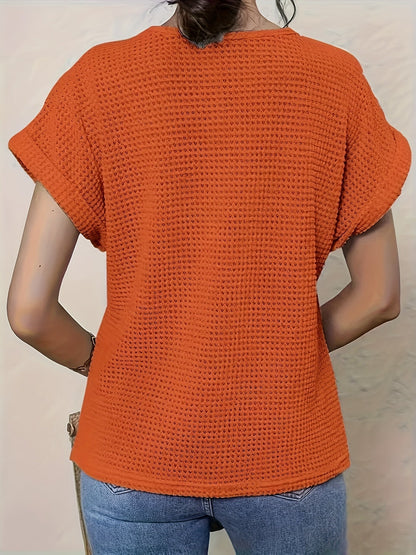 Norvielle Damen Spitzen T-Shirt Elegantes Design Weiß