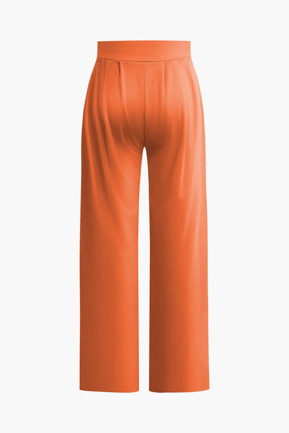 Elegantes Damen Zweiteiler-Set Crop- Palazzo-Hose