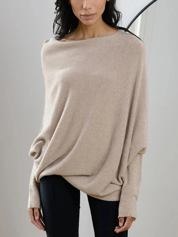 Norvielle Damen Asymmetrischer Pullover