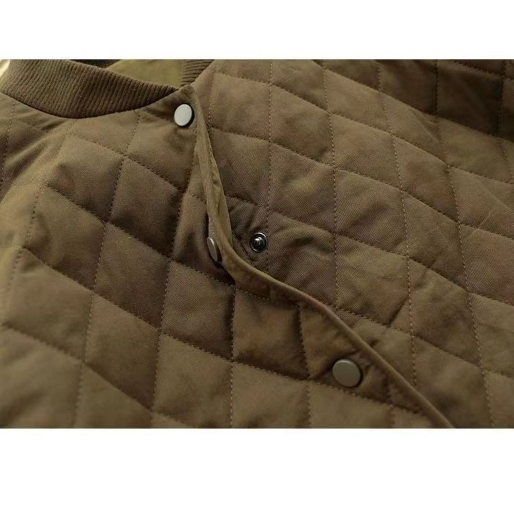 Damen Steppjacke Knopfleiste Taschen Noemi