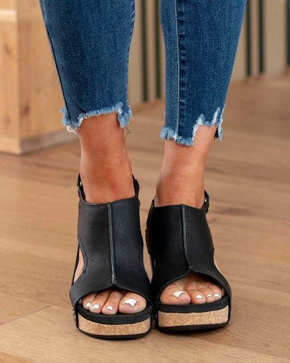 Damen Sandalen Stilvoll Leder