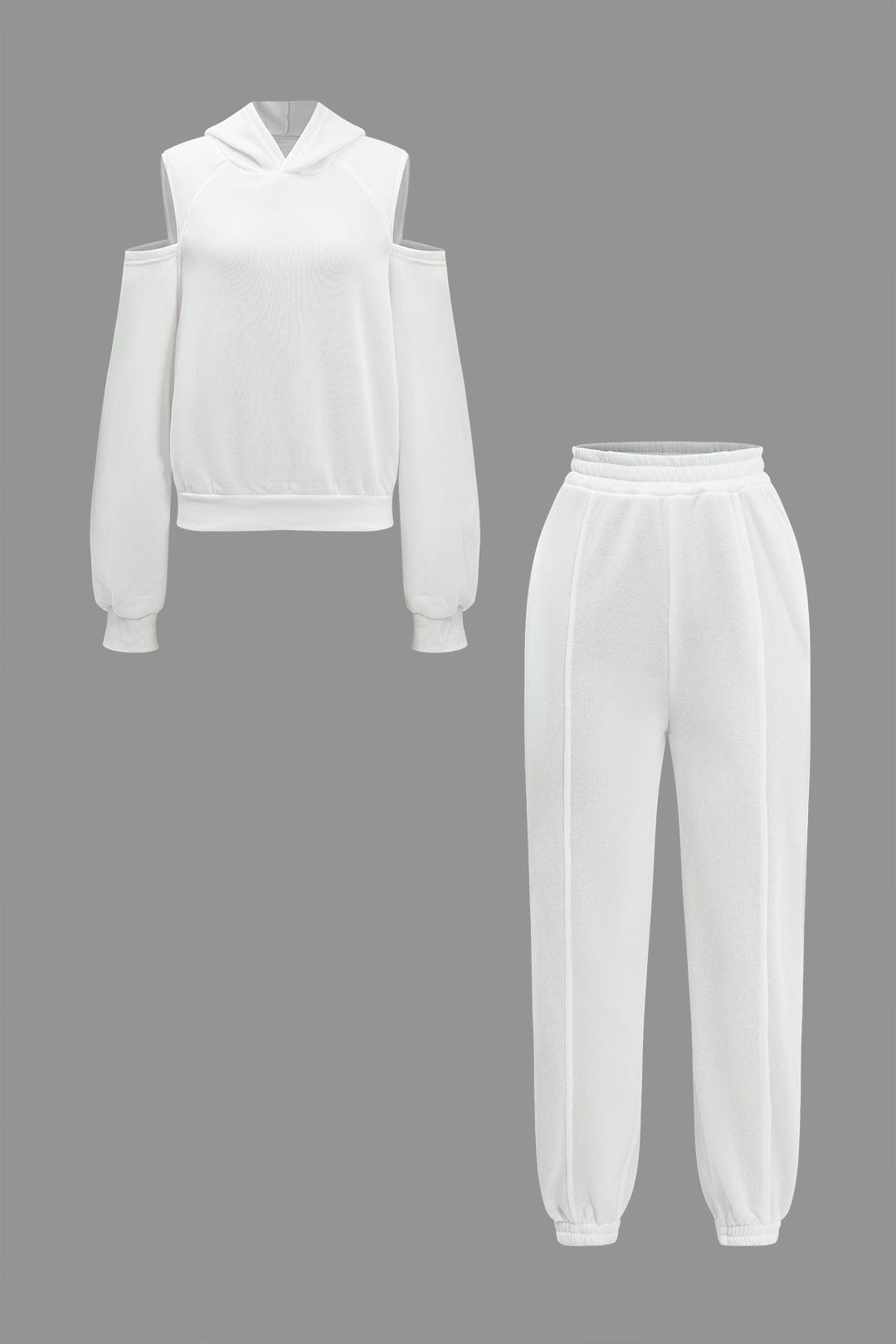 Damen Hoodie-Set Sportlich Cut-Outs