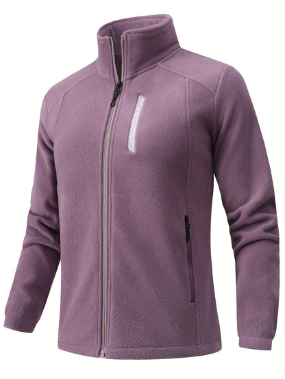 Damen Softjacke Stehkragen Zippbar