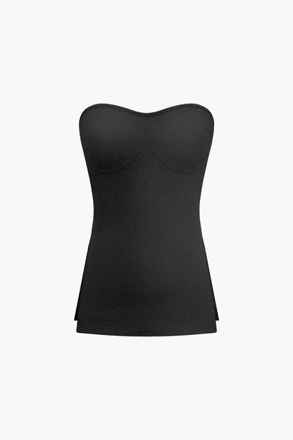 Damen Zweiteiler-Set Bustier- und Shorts Elegantes Design