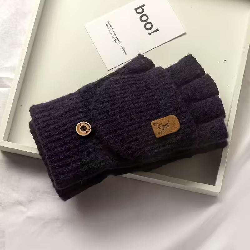 Herren Winter Handschuhe Fingerlos Warm Bequem