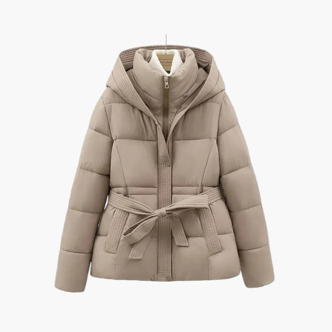 Damen Winter Pufferjacke Gürtel Warmes Futter