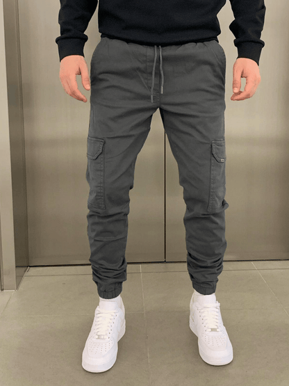 Herren Cargohose Jogger Stil Mit Bündchen