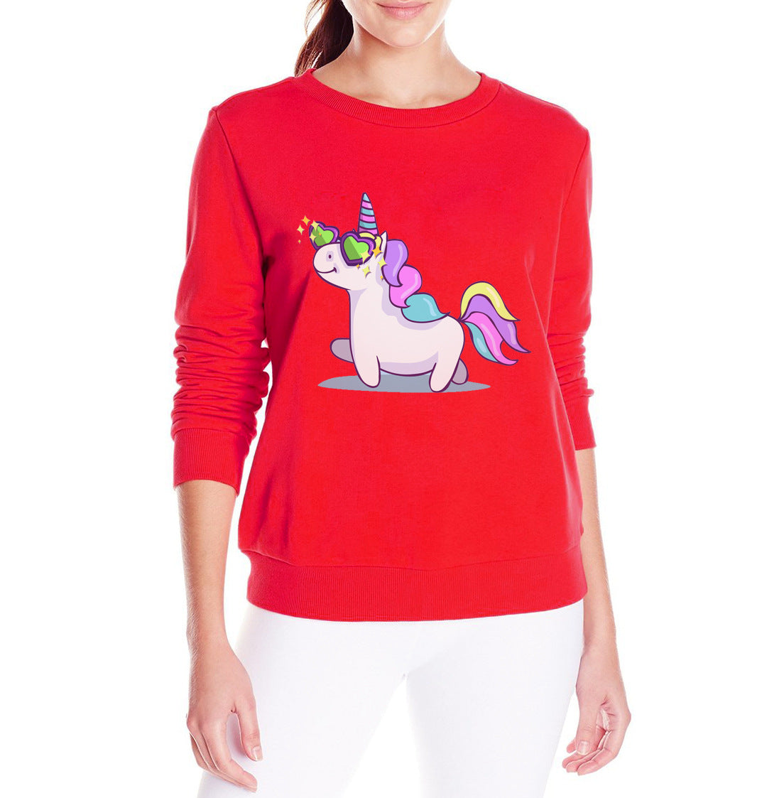 Damen Sweatshirt Einhorn-Design Lockeres Norvielle