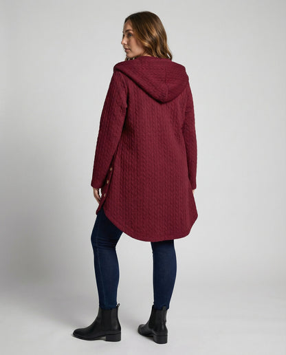 Damen Winterjacke Rotwein isoliert