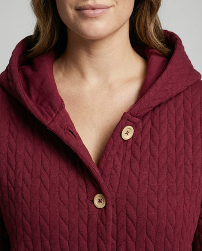 Damen Winterjacke Rotwein isoliert