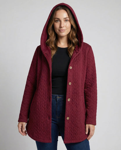 Damen Winterjacke Rotwein isoliert - Norvielle