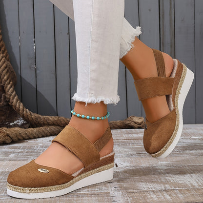 Damen Sandalen Auf Plattform Rutschfest Elastisch