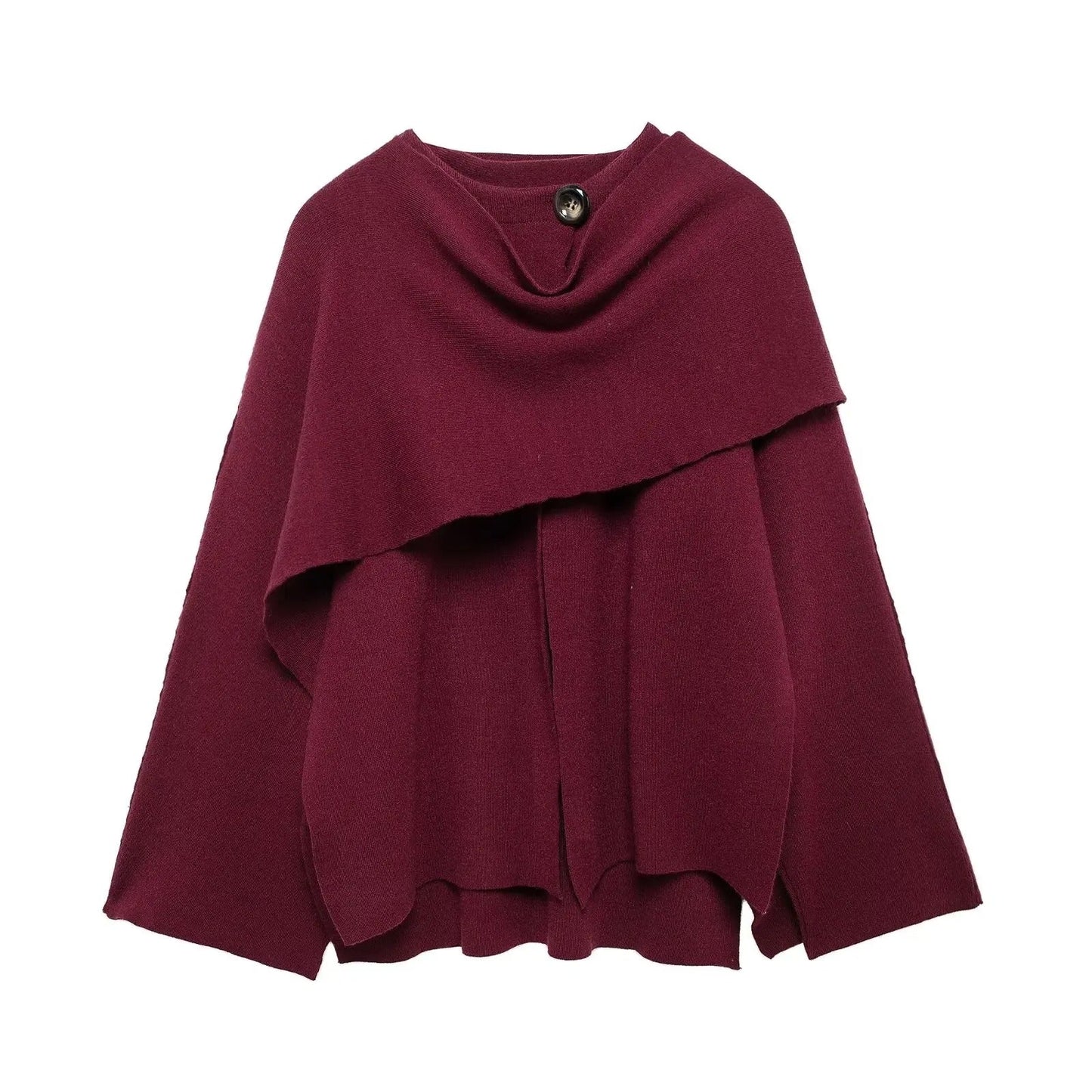 Damen Cape-Mantel Elegantes Drapieren